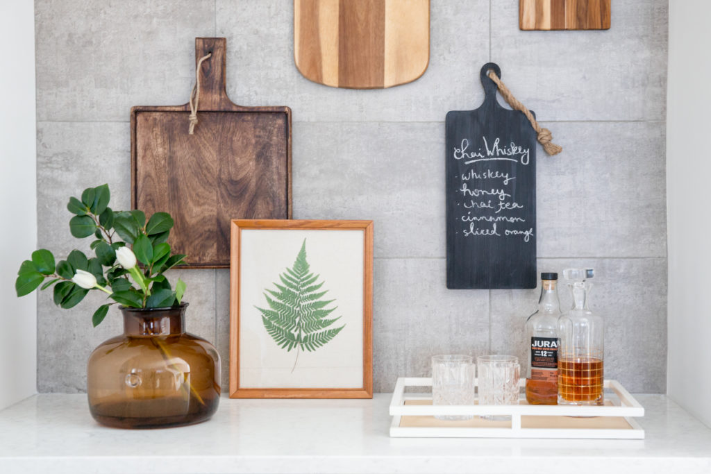 DIY Cutting Board Gallery Wall in Calgary Designer Katie Rioux's Modern Farmhouse Home